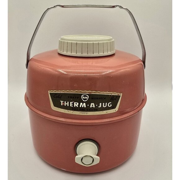 Therm-A-Jug 1 Gallon Pink Vintage 1950’s - 1960’s Knapp Monarch Hot Cold - Picture 1 of 9
